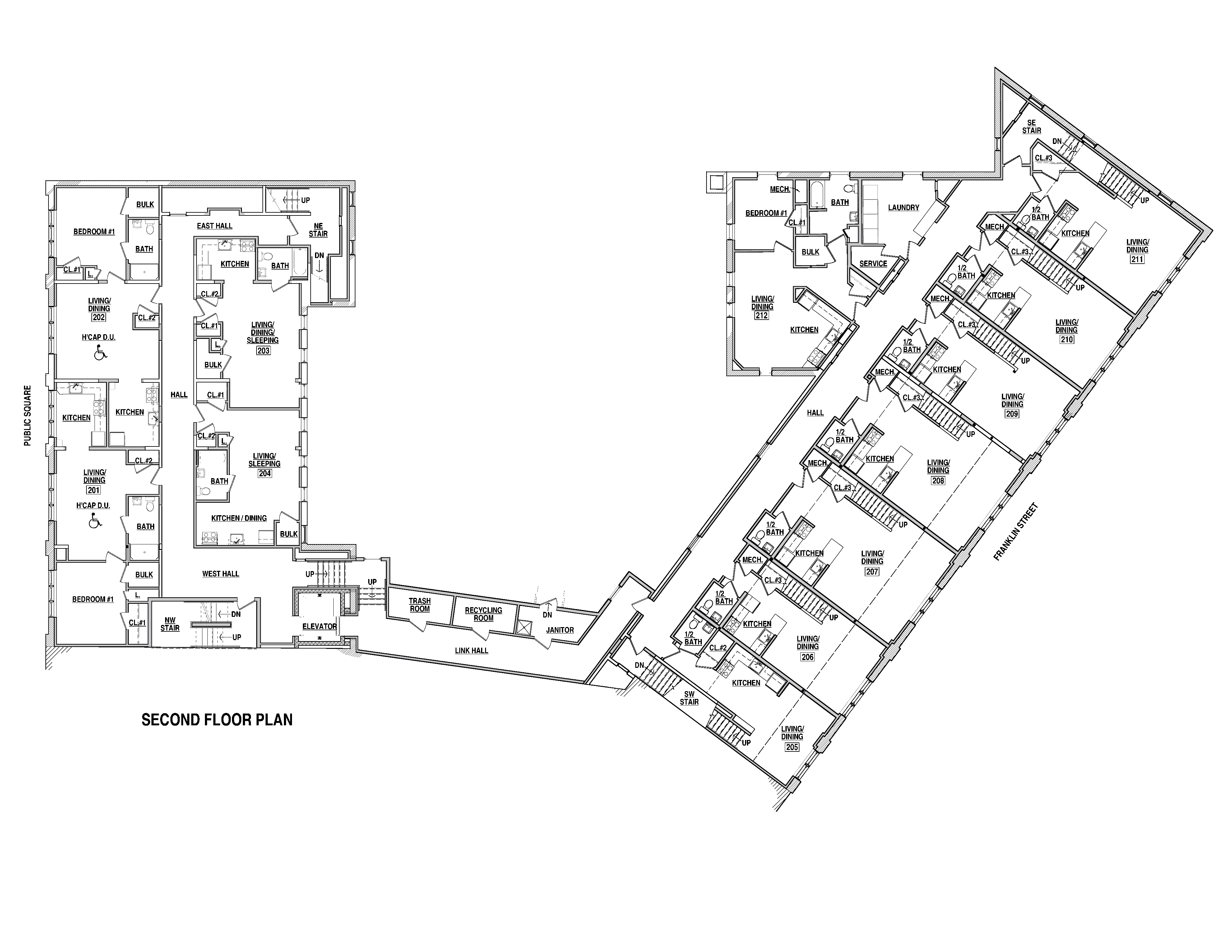 Franklin 2 Bedroom Apartment Floorplan